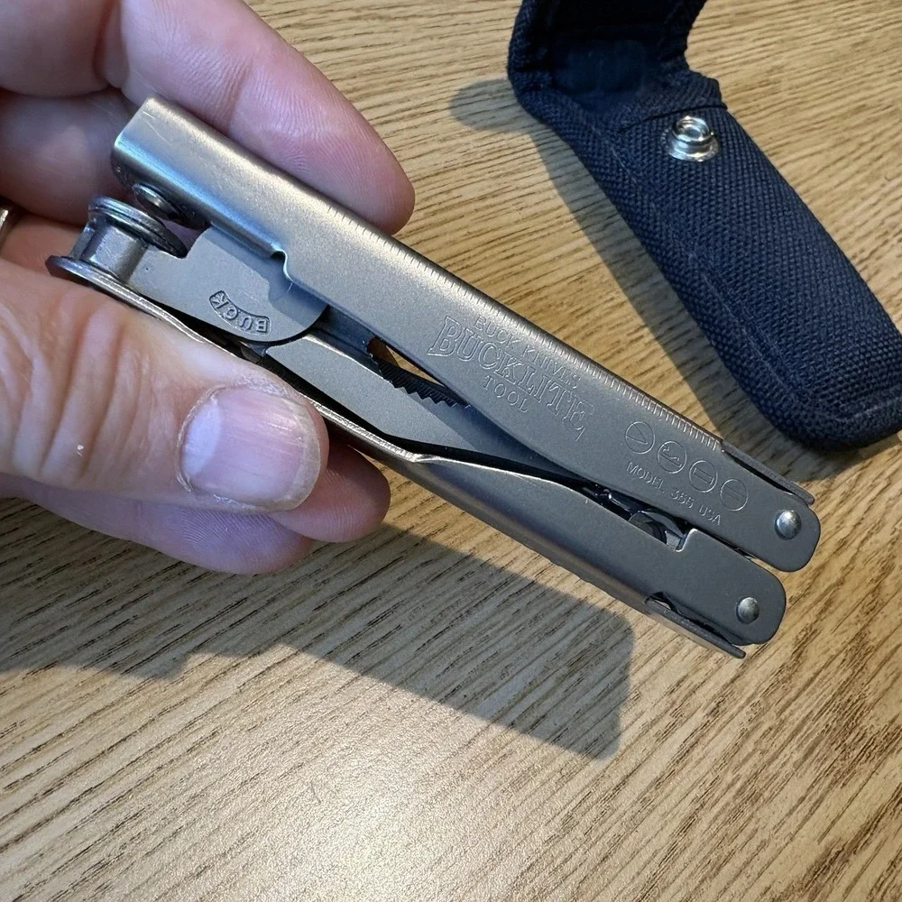 Buck Knives BUCKLITE Tool Model 355 USA Multi-Tool Pliers Knife w/ Nylon Sheath